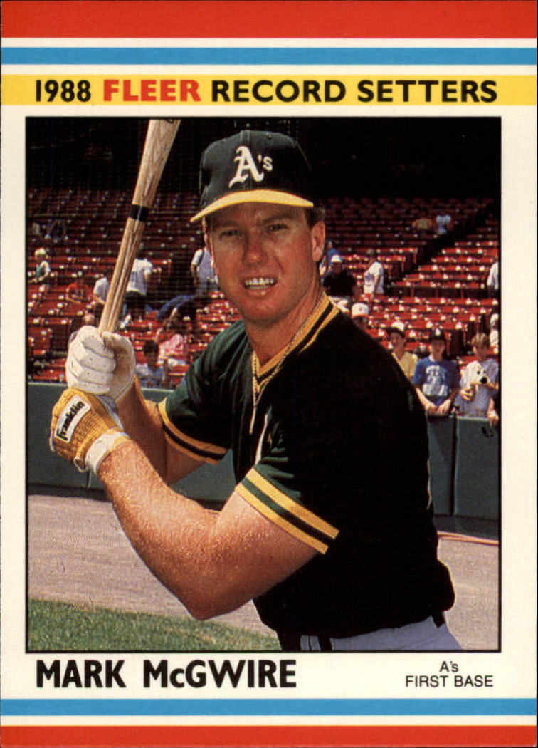 1988 Fleer Record Setters Baseball Cards       025      Mark McGwire